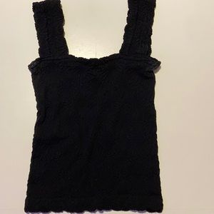 blanco smocked flower pattern tank